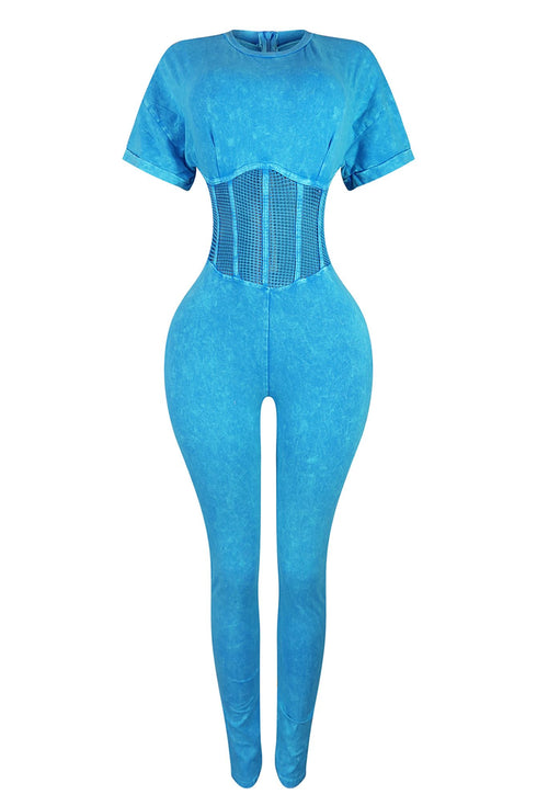 BFFR Mineral Washed Corset Jumpsuit